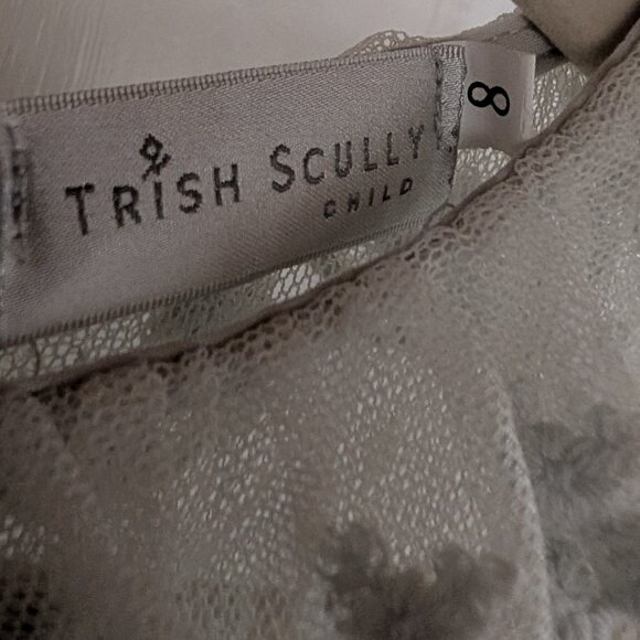 NWOT - Trish Scully Child - Silver Tulle Lace Dress - Size 8 - SIMPLY PERFECT! - Picture 5 of 6